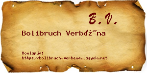 Bolibruch Verbéna névjegykártya